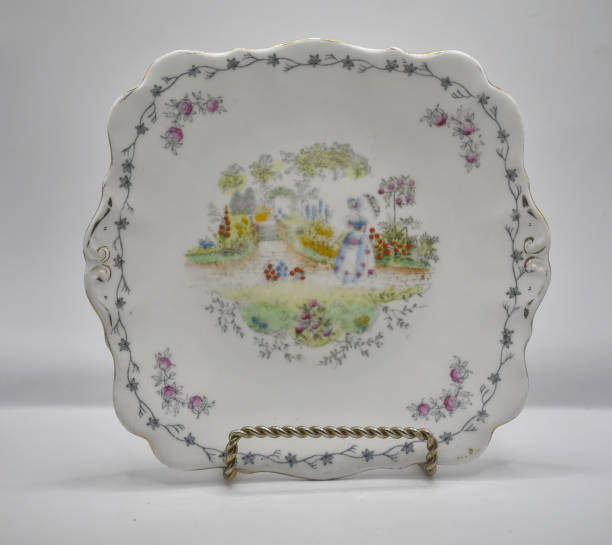 istock antique collectable porcelain plates with decoration 2150240309