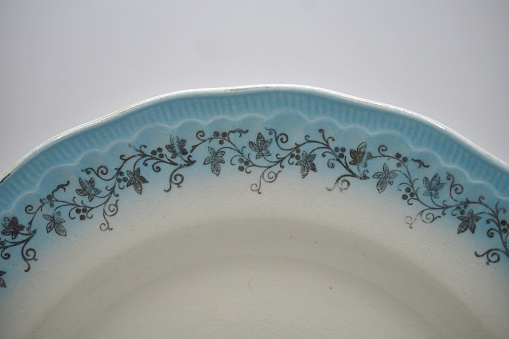 antique collectable porcelain plate with floral decoration