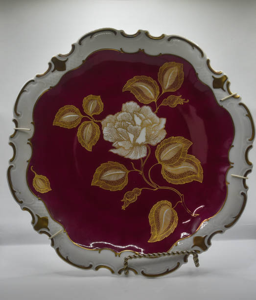 istock antique collectable porcelain plates with decoration 2150240404