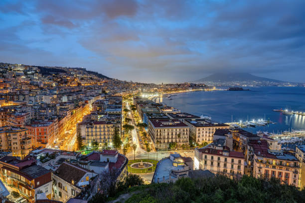 istock Naples with Mount Vesuvius in the back at twilight 2150241450
