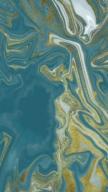 istock golden bluish grey liquify marble abstract background. 2150244302