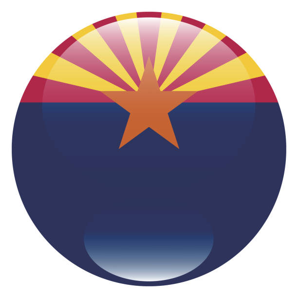 istock Arizona flag. Arizona circle flag. Button flag icon. Standard color. Circle icon flag. Computer illustration. Digital illustration. Vector illustration. 2150246766