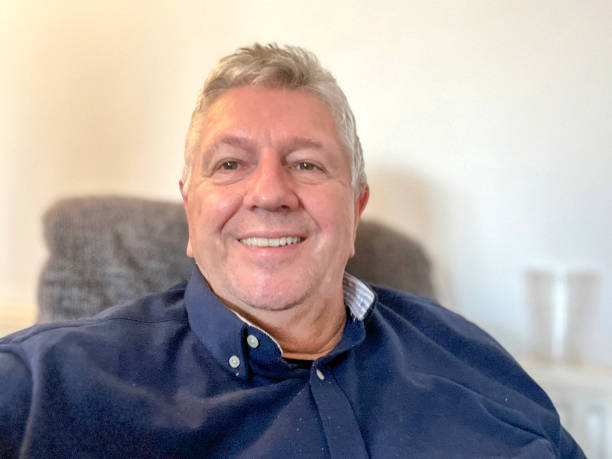 istock Senior Caucasian man selfie indoors 2150248946