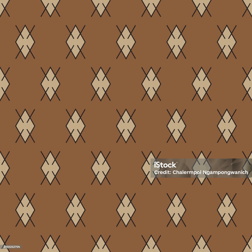 Stock Diamond Shape Pattern Vector Of Diamond Shape Brown Color Seamless Pattern Background ...