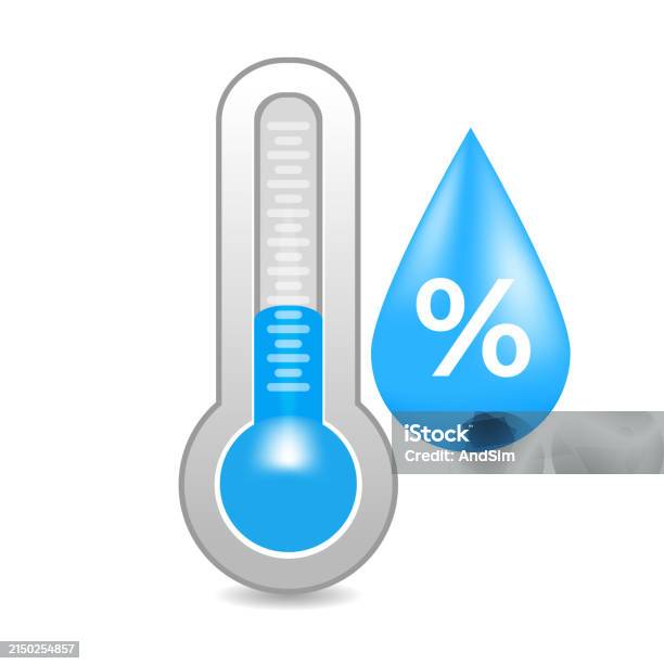 Humidity Control Graphic Hygrometer Humidity Meter Climate Control Tool Vector Illustration ...