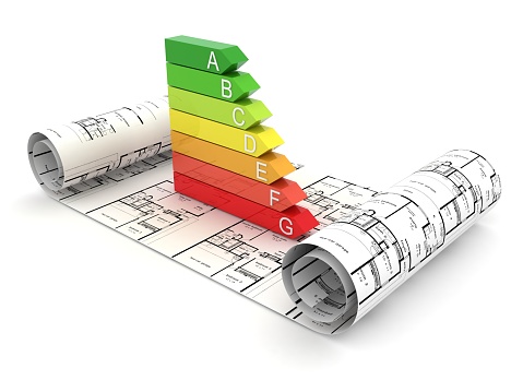 Energy efficiency building plan blueprint