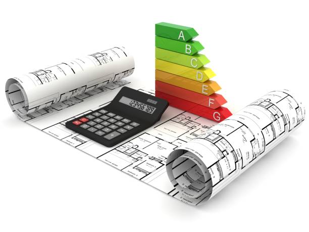 istock Energy efficiency solar panel house rating calculator 2150256375