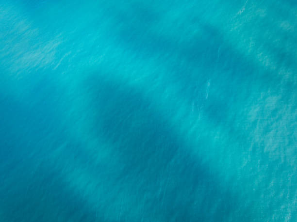 High angle view of seawater surface texture background of the deep sea.