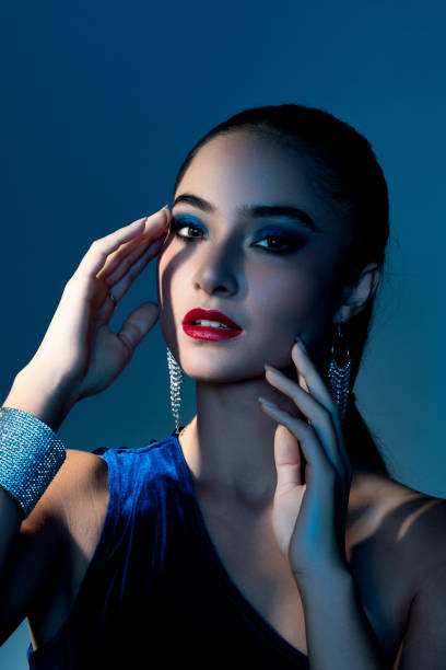 Studio portrait of beautiful woman