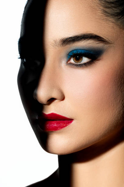 Studio portrait of beautiful woman