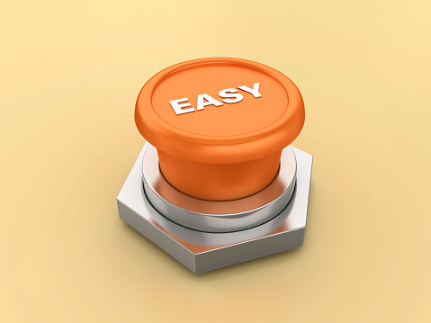 EASY Push Button - Colored Background - 3D Rendering