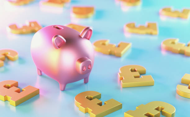 istock Piggy Bank And Pound Symbol 2150263411