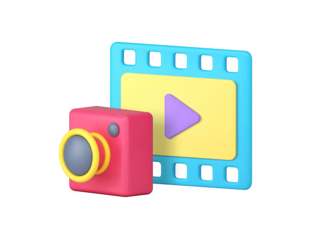 istock Multimedia content photo video camera player blog vlog social media streaming 3d icon vector 2150267071