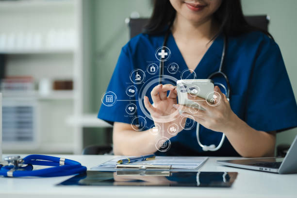istock Medical Technology Concepts. The doctor is working on a tablet digital tablet computer in office  in the morning at the desk. 2150268423