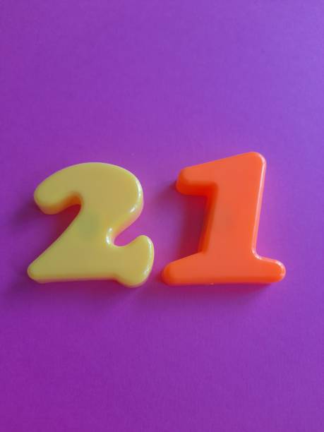 istock 21 number with purple background 2150268999
