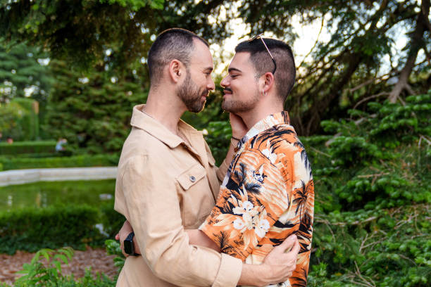 istock LGBT Couple's Close-Up: A Gaze Filled With Love and Understanding 2150275021