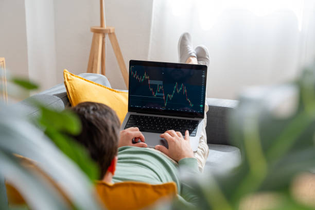 istock Person analyzing financial charts on laptop at home 2150275339