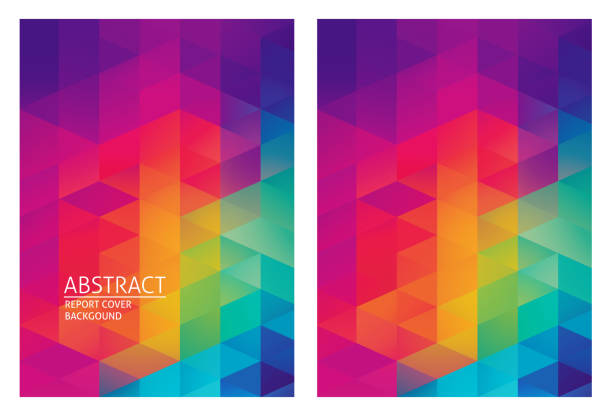 tekstur desain sampul pola latar belakang abstrak - multi warna ilustrasi stok