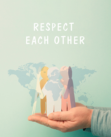 Respect each other, responsibility, tolerance and development, human relationship and interaction, inclusion and diversity