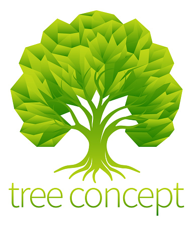 A tree abstract stylised concept plant design icon
