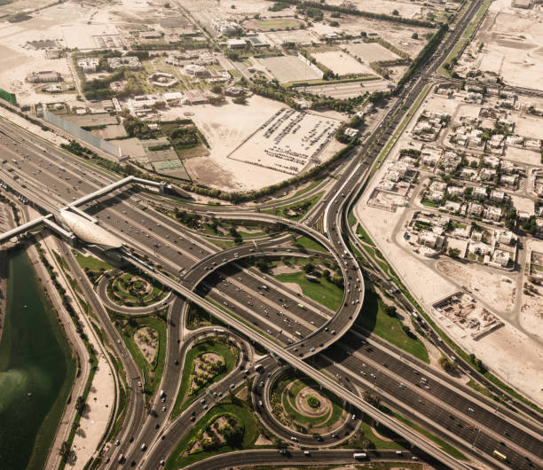 dubai city aerial view from the helicopter
