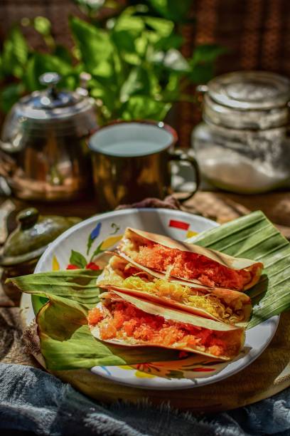 Thai Crispy Pancake ,Kanom Buang, Thai Traditional snacks,Morning light