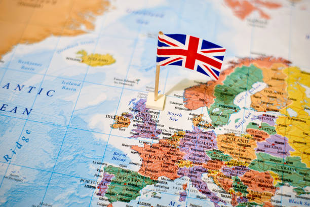 istock United Kingdom on world map with flag 2150285198