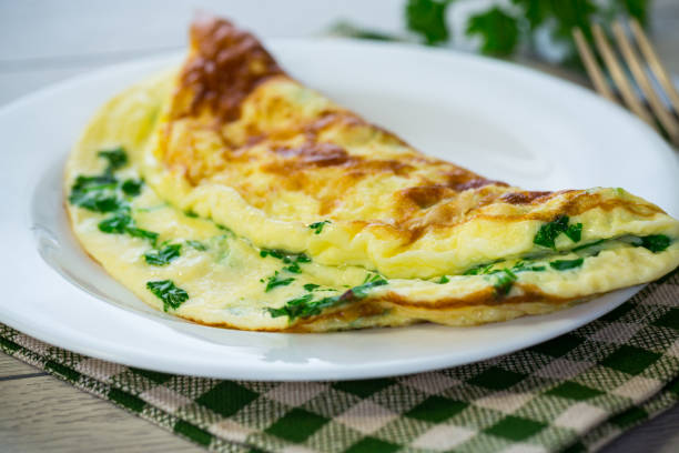 istock fried omelette stuffed with herbs, parsley, dill 2150285924
