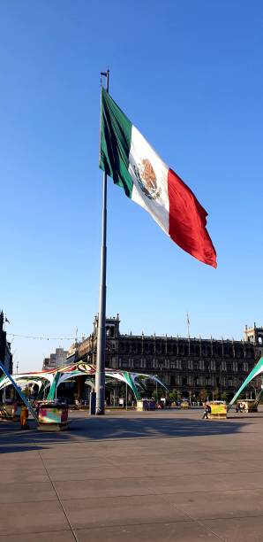 istock Mexico Flags in DF, Mexico City 2150288957