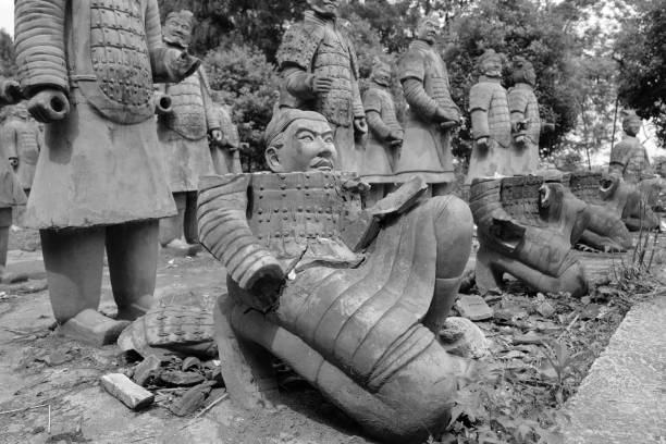 The Terracotta Army in wild grass
