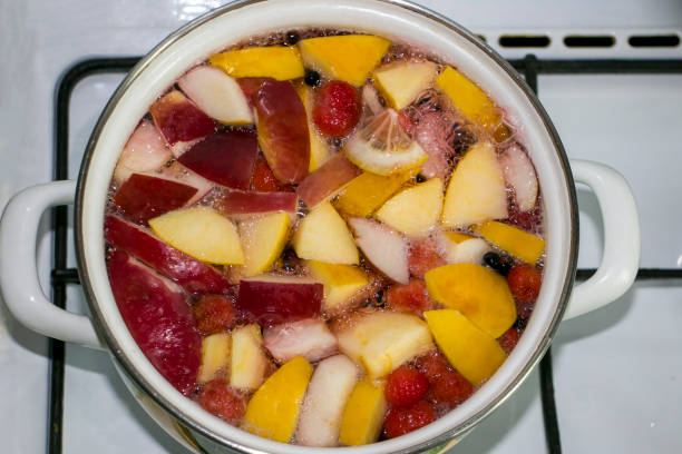 istock Compote of apples and strawberries. 2150294351