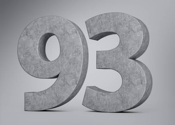 istock 3d Concrete Number Ninety Three 93 Digit Made Of Grey Concrete Stone Grey Background 3d Illustration 2150294631