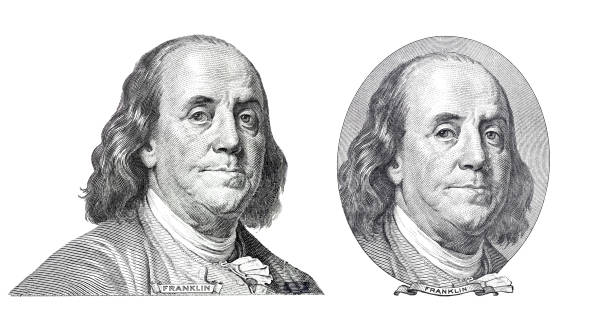 istock Benjamin Franklin cut from new and old 100 dollars banknote 2150296668