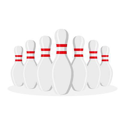 Bowling on a white background. Vector illustration