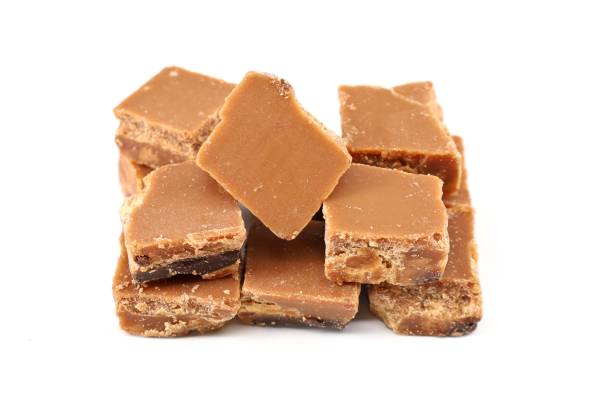 istock Stack of chocolate fudge with dried orange 2150307548