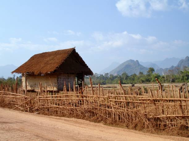 istock Wooden hut in Laos 2150309903
