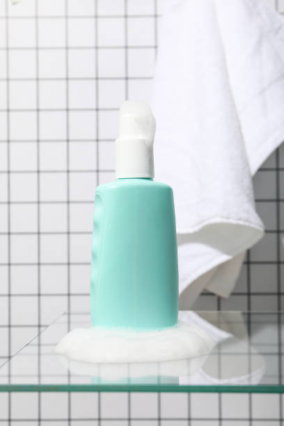 istock A bottle with a care product in foam. 2150311693