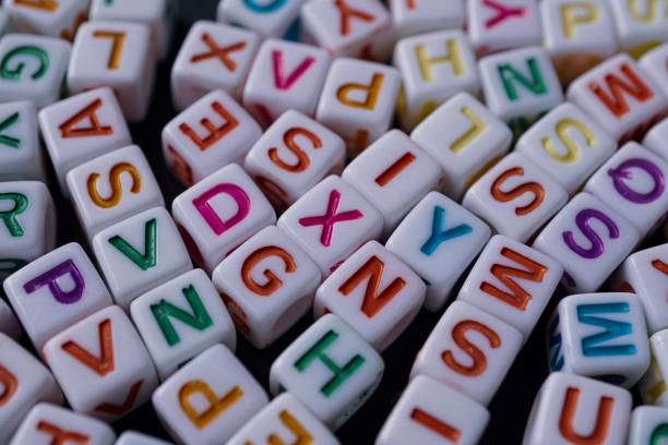 istock Colorful letter cubes, toy and education 2150315085