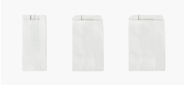 White takeaway paper bags in various sizes
