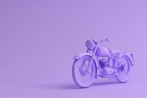 3D Purple motorcycle