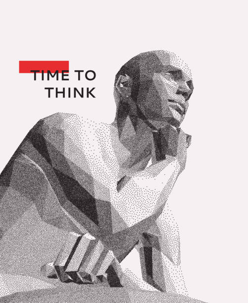 istock Time to think. A man with his hand on his chin as though he was thinking. Artificial intelligence concept. Searching for answers. Your personal assistent. 3D vector illustration. 2150324907