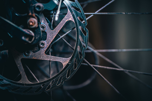 Bicycle disc brake macrophotography