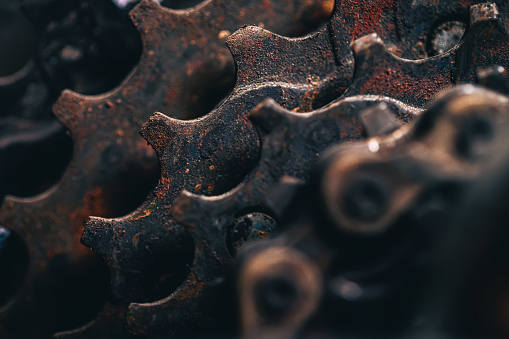 Bicycle derailleurs and chains macrophotography