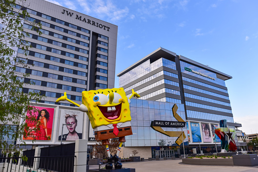 04/25/2024: Bloomington, Minnesota - Mall of America Building Entrance Sponge Bob