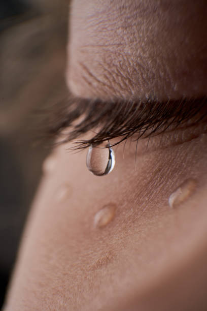 istock Unrecognizable depressed kid with tears 2150334116