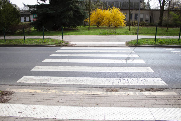 istock Unregulated pedestrian crossing over a highway 2150335593