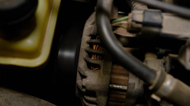 istock closeup car timing belt in car with working engine 2150335744