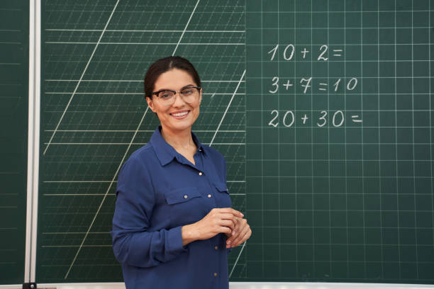 istock Cheerful female teacher enjoying work at school 2150338262