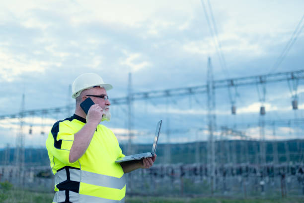 istock Senior engineer works in electric station 2150344167