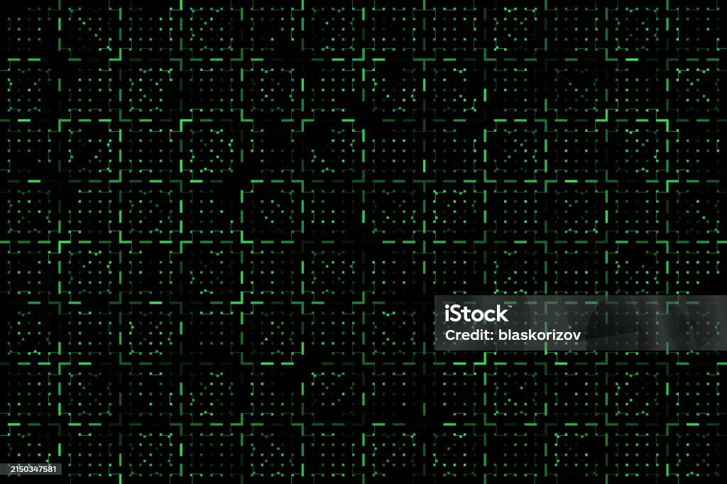 Green Tech Coding Electronics Abstract Background Stock Illustration ...